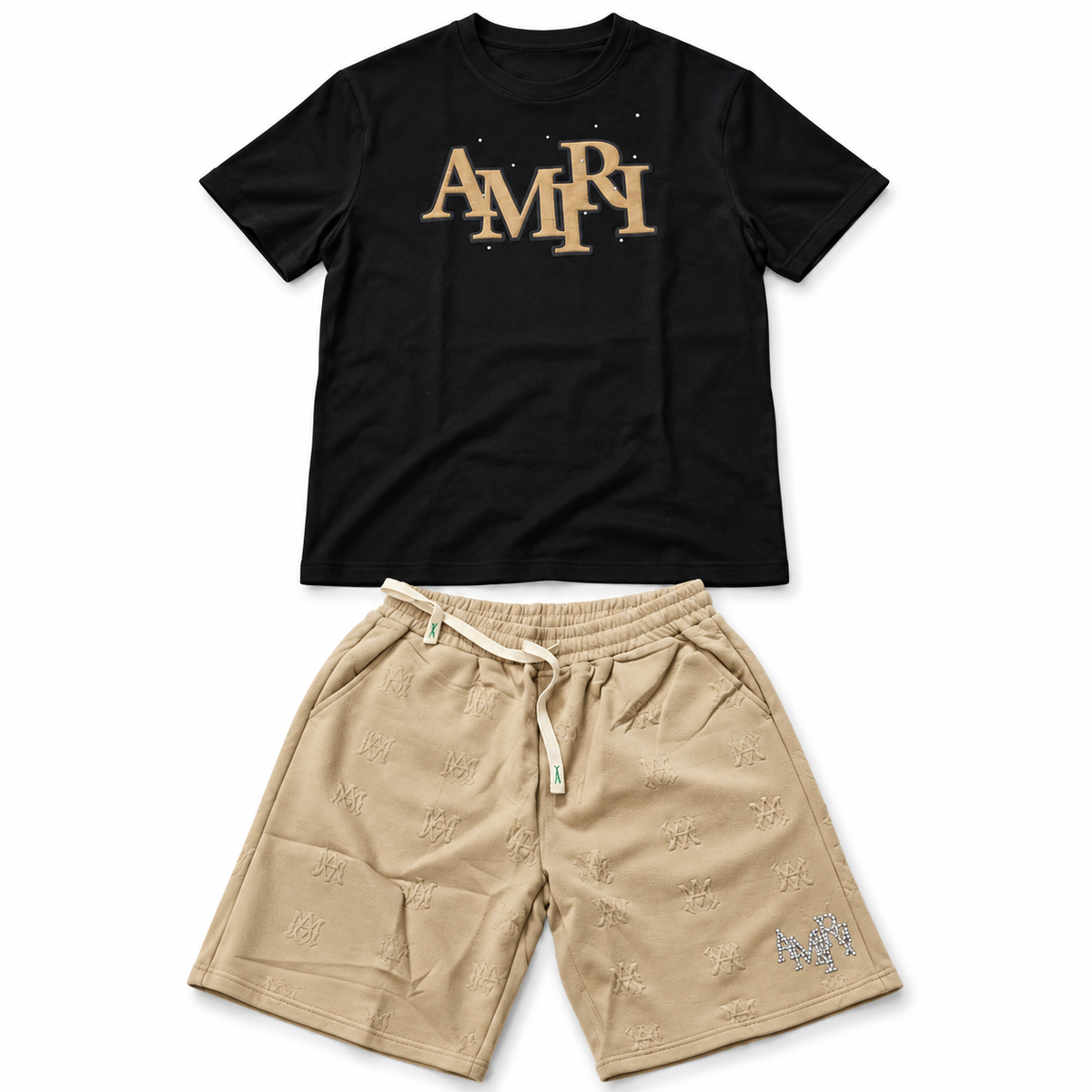 Conjunto AMIRI negro y beige