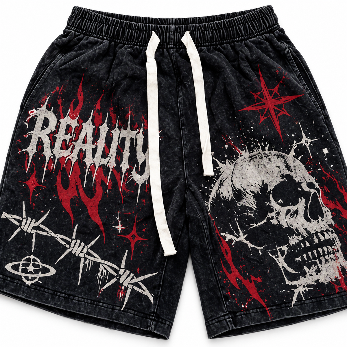 Pantaloneta Reality Skull – Negra 💀🔥