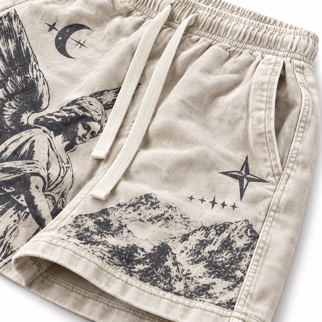 Pantaloneta Paradise Higher Ground – Crema 🤍🏔️