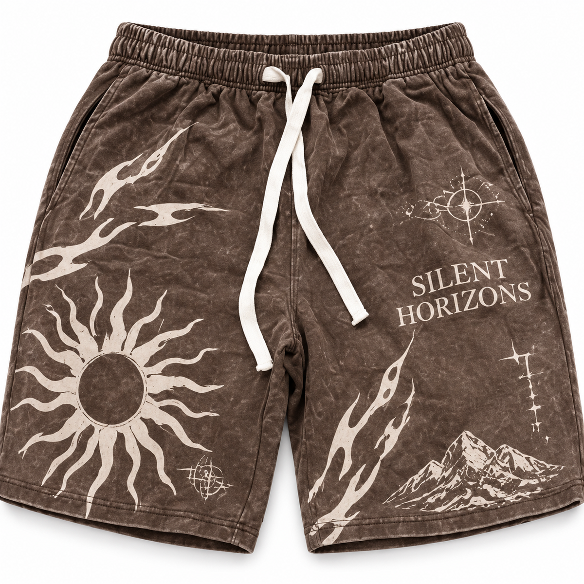 Pantaloneta Silent Horizons – Café ☀️🤎