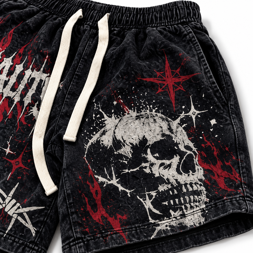 Pantaloneta Reality Skull – Negra 💀🔥