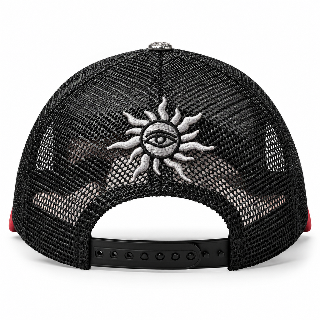 Gorra Trucker Godspeed 4ever Negra y Roja