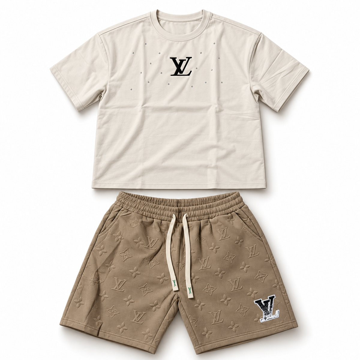 Conjunto Monogram Luxury Crema & Café 🤍🤎