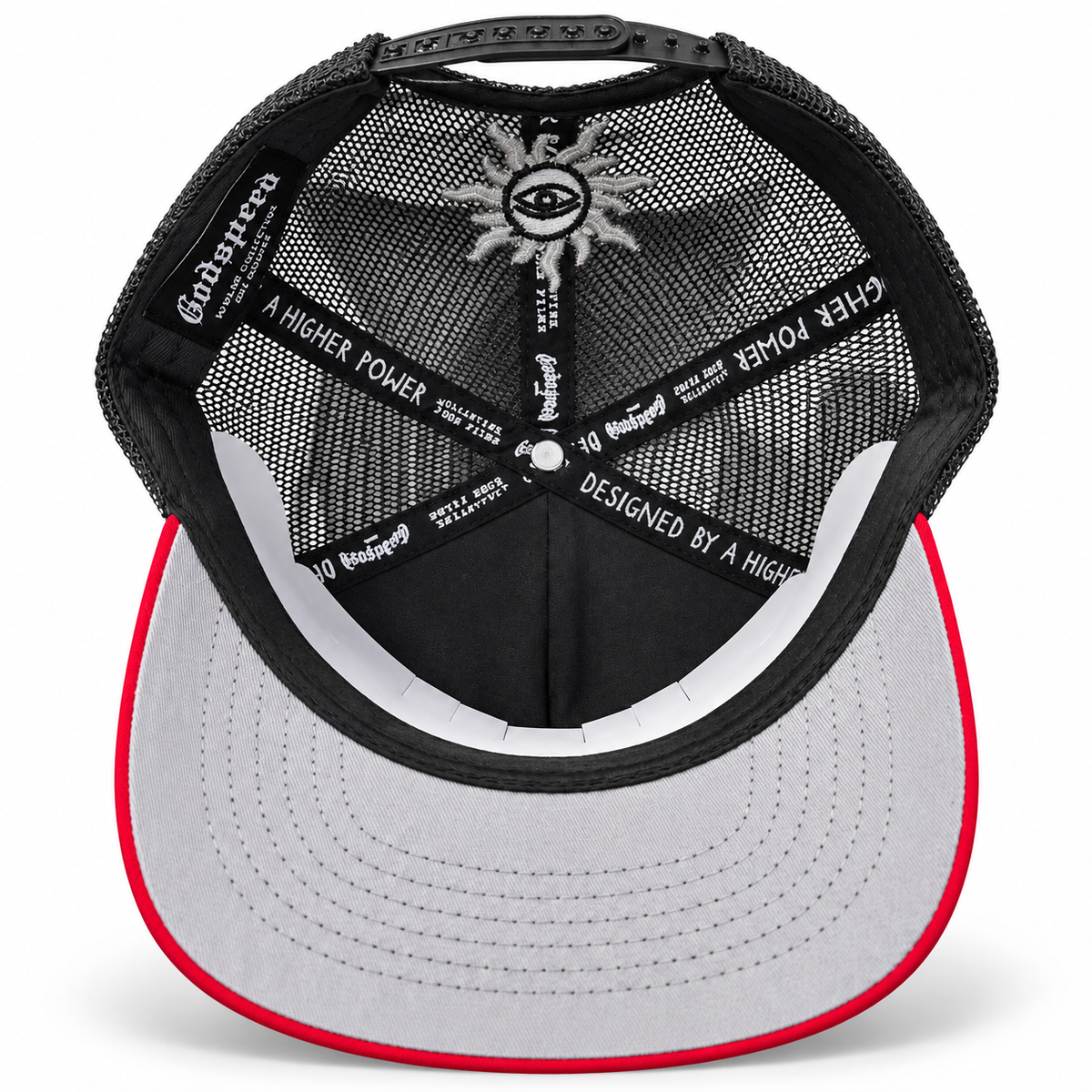Gorra Trucker Godspeed 4ever Negra y Roja