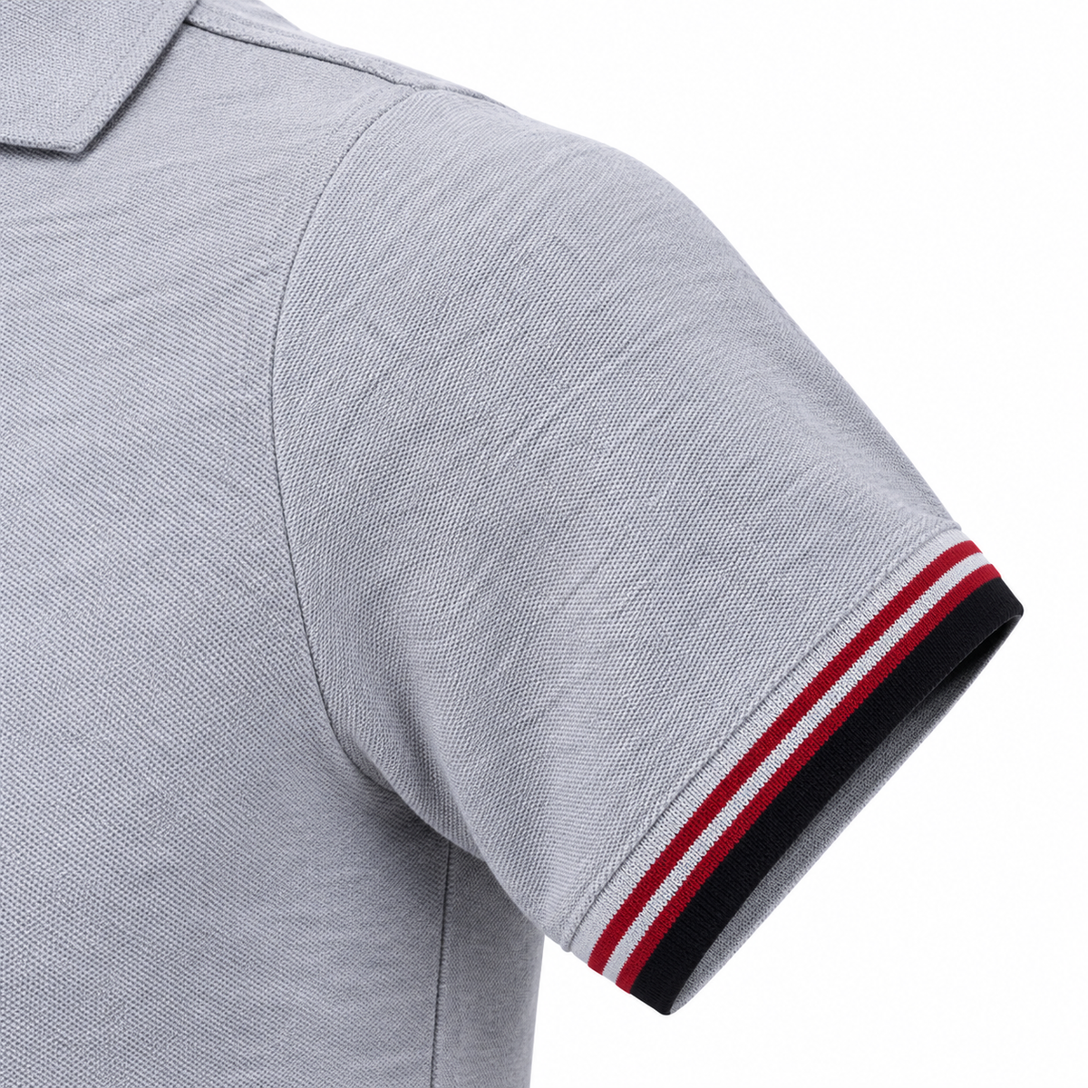Polo gris con detalles a contraste 🩶