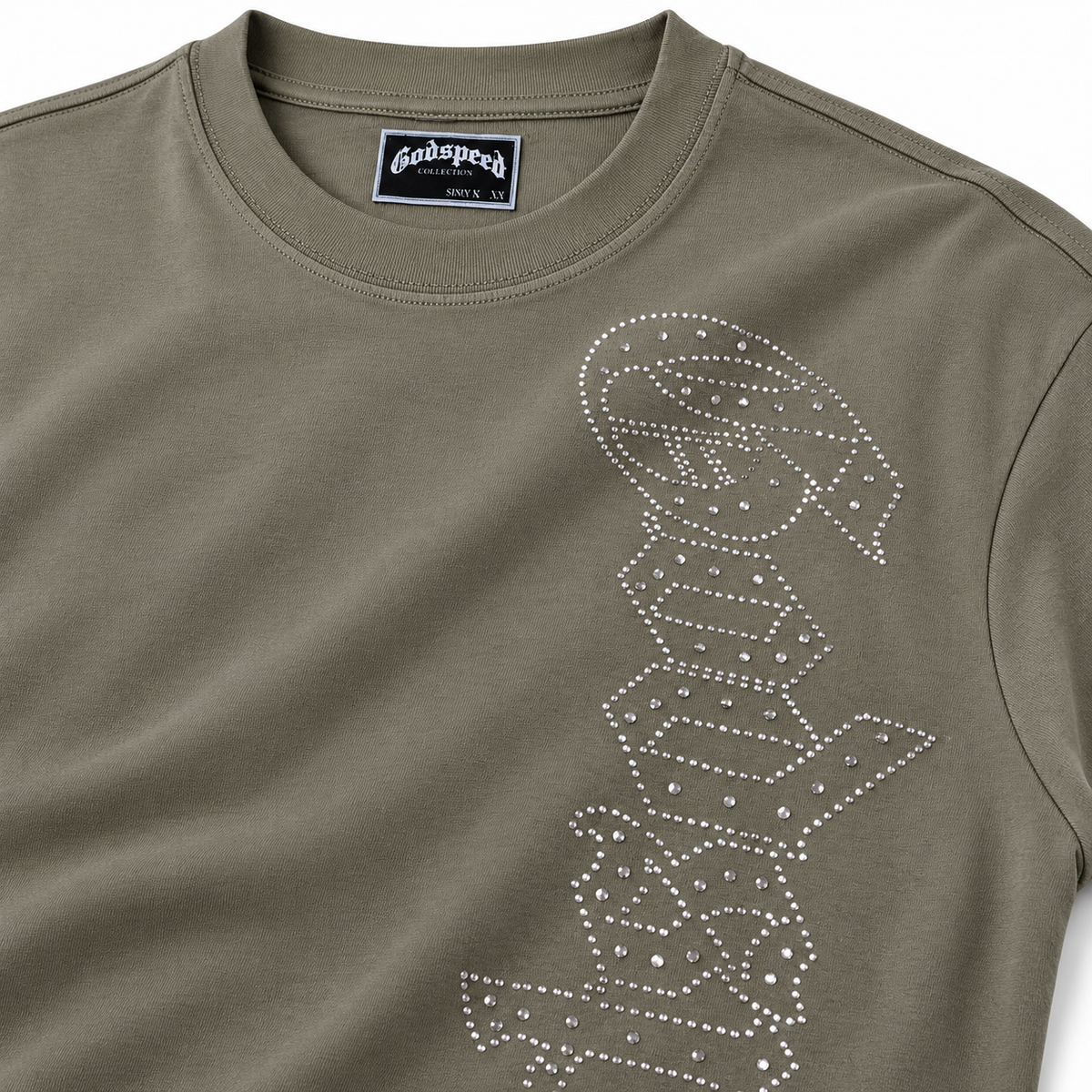 🩶 Camiseta Godspeed Vertical – Gris Carbón