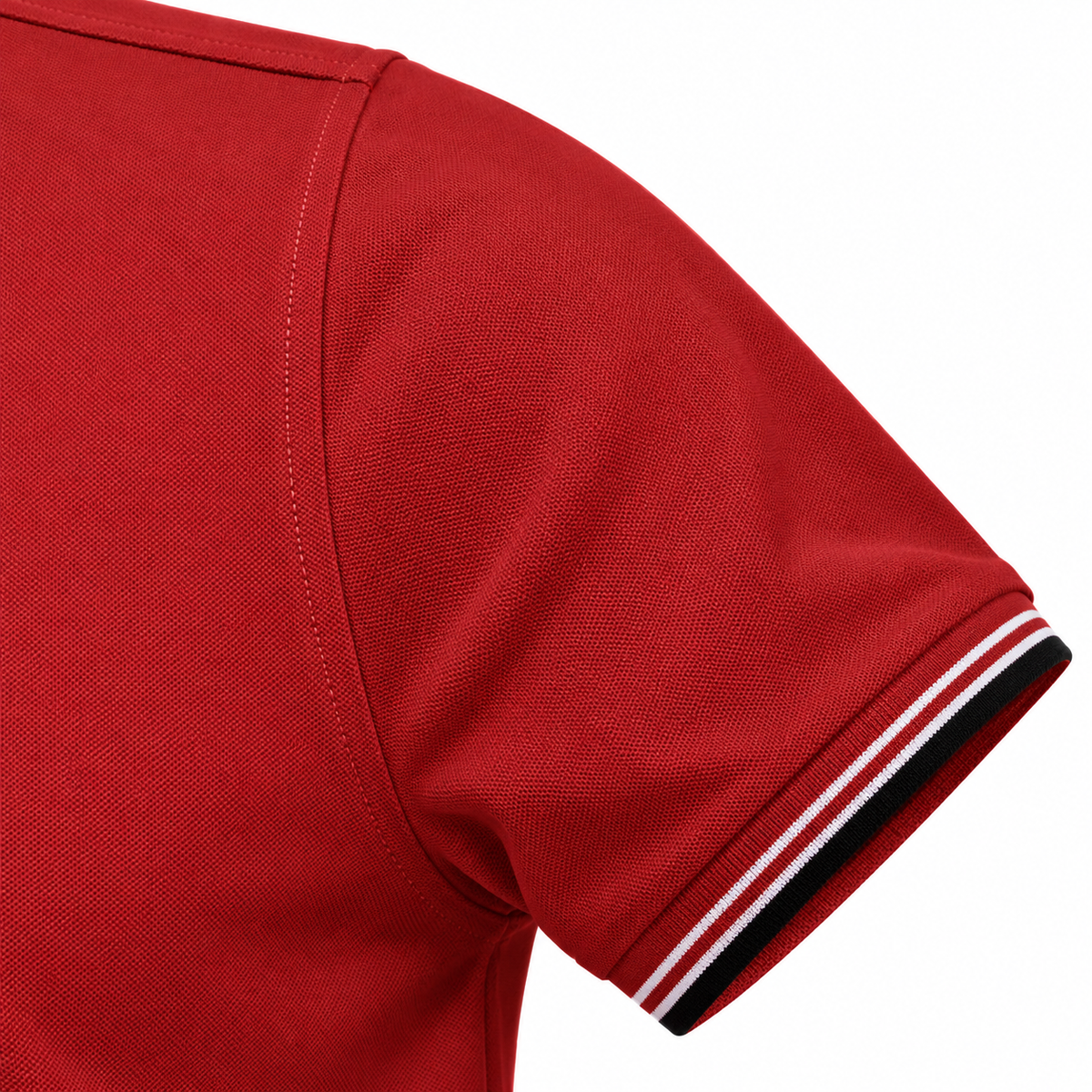 Polo rojo con detalles a contraste 🔴