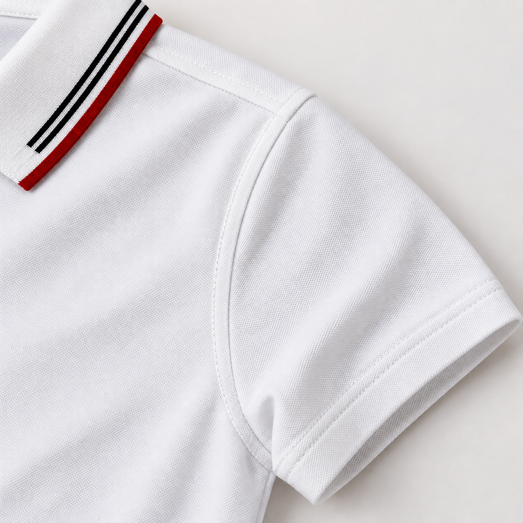 Polo Versace Blanco con Medallón Dorado