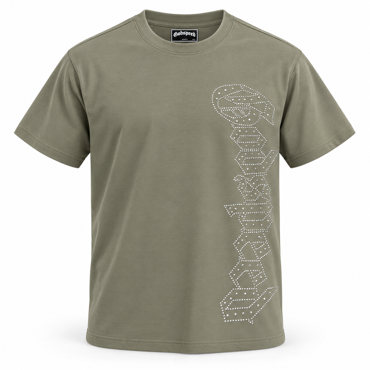 🩶 Camiseta Godspeed Vertical – Gris Carbón
