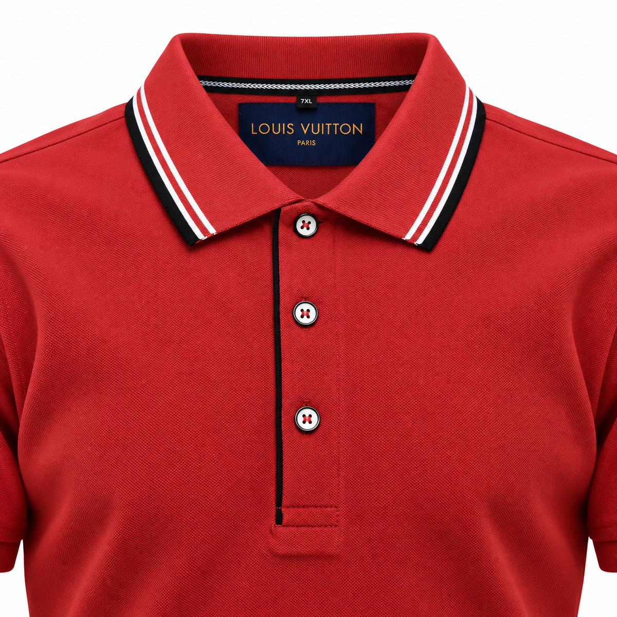 Polo rojo con detalles a contraste 🔴