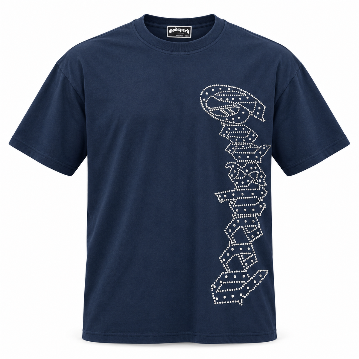 🔵 Camiseta Godspeed Vertical – Azul Marino